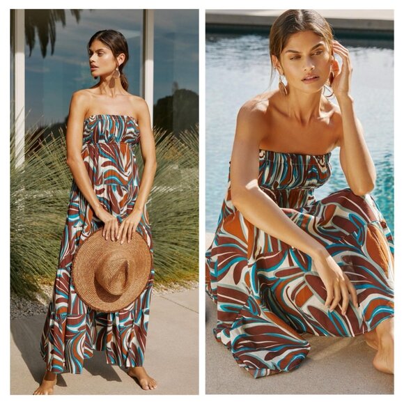 Anthropologie Dresses & Skirts - NWT Anthropologie Strapless Tiered Cotton Midi Dress